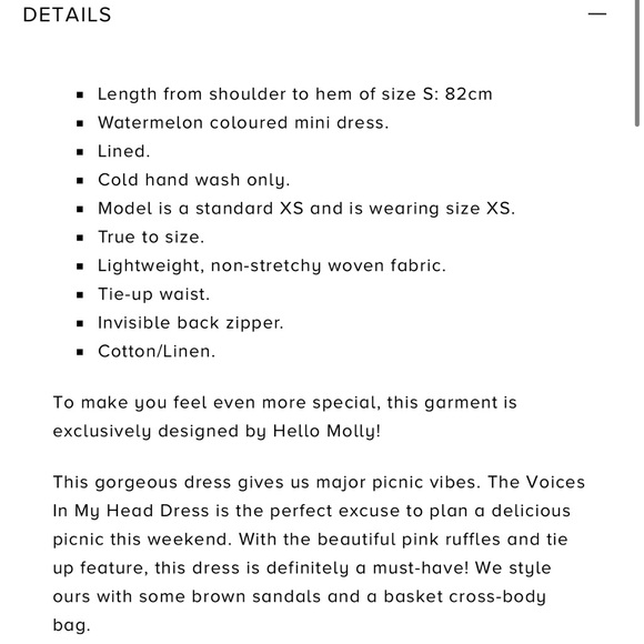 HELLO MOLLY Voices In My Head Dress Watermelon - Picture 7 of 7